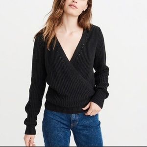 Abercrombie wrap front sweater